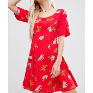 ASOS Jungle Cat Print Dress